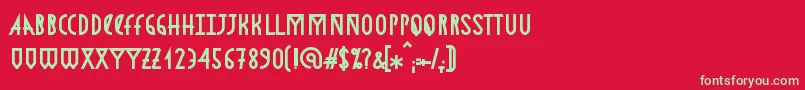 AstronmicaBold Font – Green Fonts on Red Background