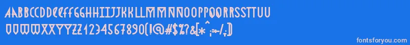 AstronmicaBold Font – Pink Fonts on Blue Background