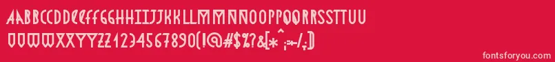 AstronmicaBold Font – Pink Fonts on Red Background