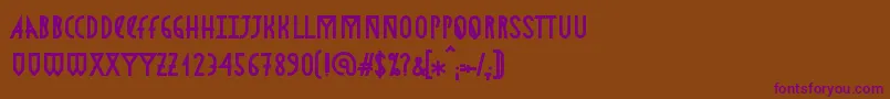 AstronmicaBold Font – Purple Fonts on Brown Background