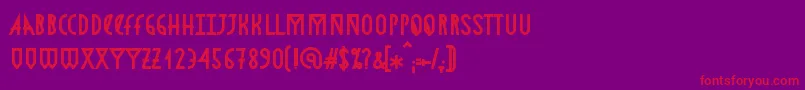 AstronmicaBold Font – Red Fonts on Purple Background