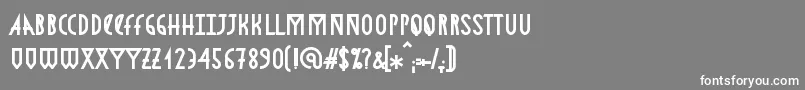 AstronmicaBold Font – White Fonts on Gray Background