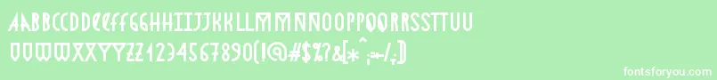 AstronmicaBold Font – White Fonts on Green Background