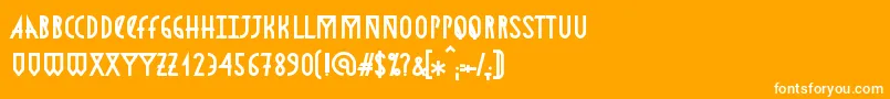 AstronmicaBold Font – White Fonts on Orange Background