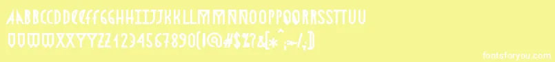 AstronmicaBold Font – White Fonts on Yellow Background