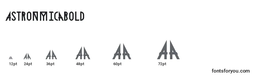 AstronmicaBold Font Sizes
