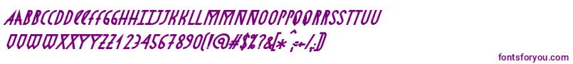 フォントAstronmicaBoldItalic – 紫色のフォント