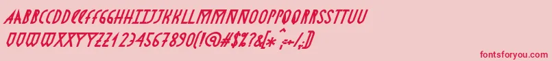 AstronmicaBoldItalic-Schriftart – Rote Schriften auf rosa Hintergrund