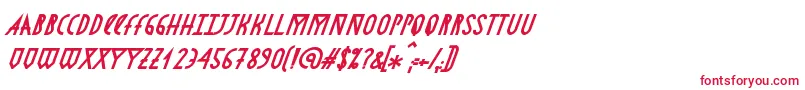 AstronmicaBoldItalic Font – Red Fonts on White Background