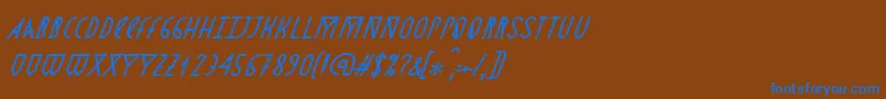 AstronmicaItalic Font – Blue Fonts on Brown Background