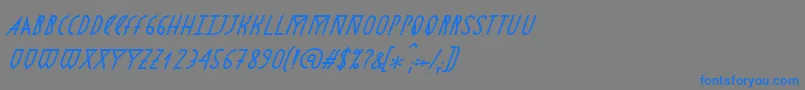 AstronmicaItalic Font – Blue Fonts on Gray Background