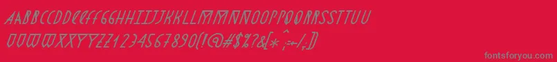 Шрифт AstronmicaItalic – серые шрифты на красном фоне