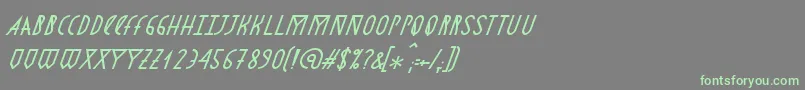 AstronmicaItalic-fontti – vihreät fontit harmaalla taustalla