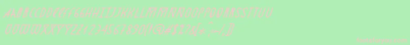 AstronmicaItalic Font – Pink Fonts on Green Background