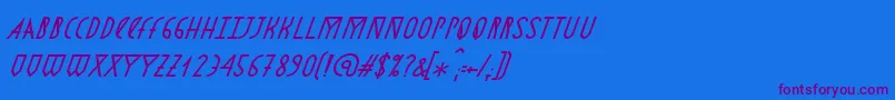 AstronmicaItalic Font – Purple Fonts on Blue Background