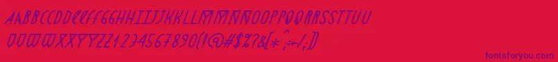 AstronmicaItalic Font – Purple Fonts on Red Background