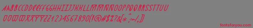 AstronmicaItalic Font – Red Fonts on Gray Background