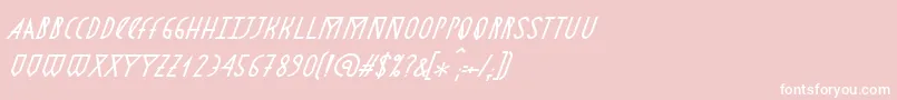 AstronmicaItalic Font – White Fonts on Pink Background