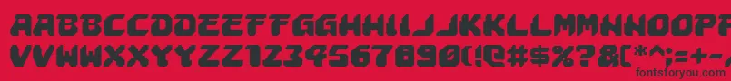 astropolis Font – Black Fonts on Red Background