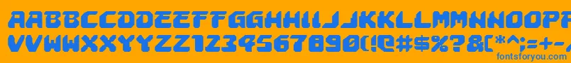 astropolis Font – Blue Fonts on Orange Background