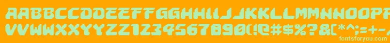 astropolis Font – Green Fonts on Orange Background