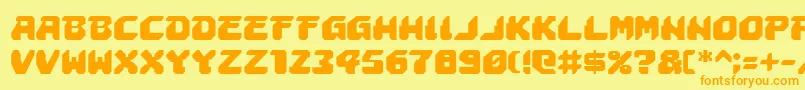 astropolis Font – Orange Fonts on Yellow Background