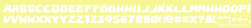 astropolis Font – White Fonts on Yellow Background