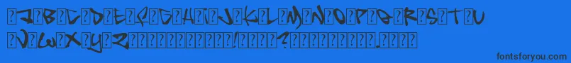 Insane Font – Black Fonts on Blue Background