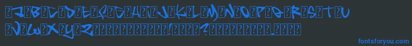 Insane Font – Blue Fonts on Black Background