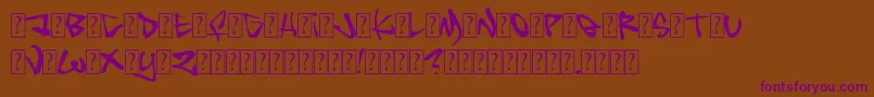 Insane Font – Purple Fonts on Brown Background
