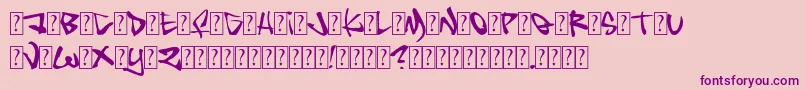 Insane Font – Purple Fonts on Pink Background