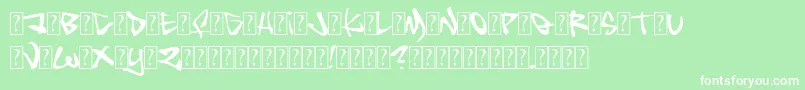 Insane Font – White Fonts on Green Background