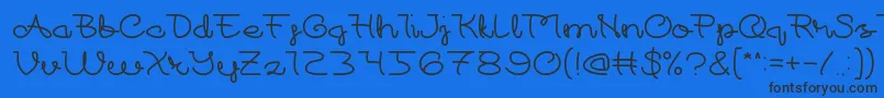 At Most Sphere Font – Black Fonts on Blue Background