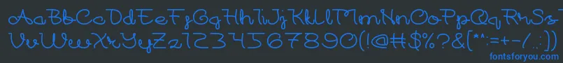 At Most Sphere Font – Blue Fonts on Black Background