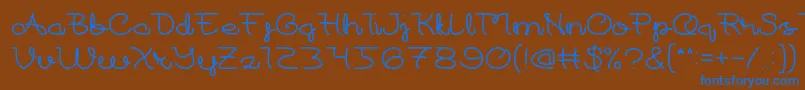 At Most Sphere Font – Blue Fonts on Brown Background