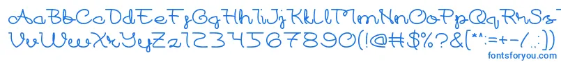 Шрифт At Most Sphere – синие шрифты на белом фоне