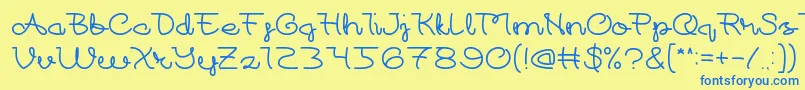 At Most Sphere Font – Blue Fonts on Yellow Background