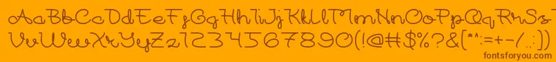 At Most Sphere Font – Brown Fonts on Orange Background