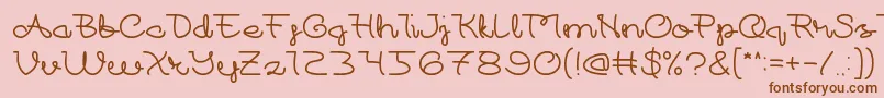 At Most Sphere Font – Brown Fonts on Pink Background