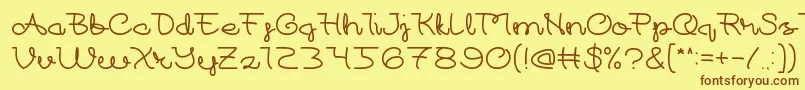 At Most Sphere Font – Brown Fonts on Yellow Background