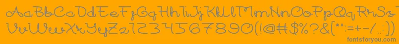 At Most Sphere Font – Gray Fonts on Orange Background