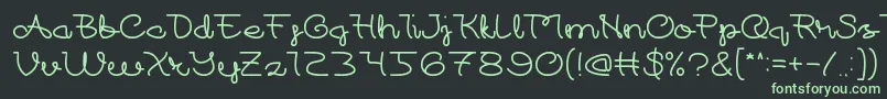 At Most Sphere Font – Green Fonts on Black Background