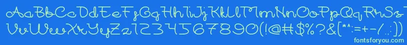 At Most Sphere Font – Green Fonts on Blue Background