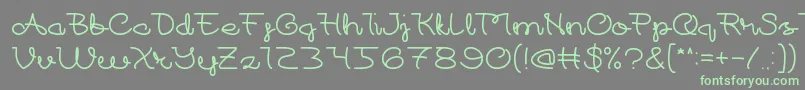Шрифт At Most Sphere – зелёные шрифты на сером фоне