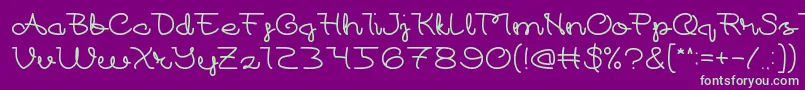 At Most Sphere Font – Green Fonts on Purple Background
