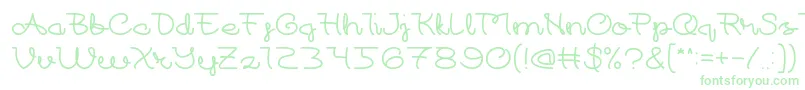 At Most Sphere Font – Green Fonts on White Background