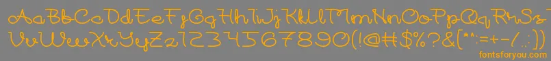 At Most Sphere Font – Orange Fonts on Gray Background