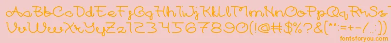 At Most Sphere Font – Orange Fonts on Pink Background