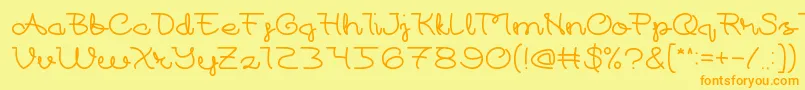 At Most Sphere Font – Orange Fonts on Yellow Background