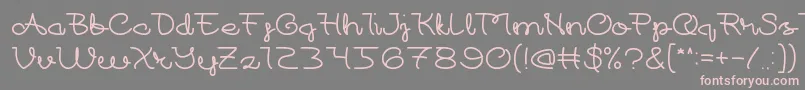 Шрифт At Most Sphere – розовые шрифты на сером фоне